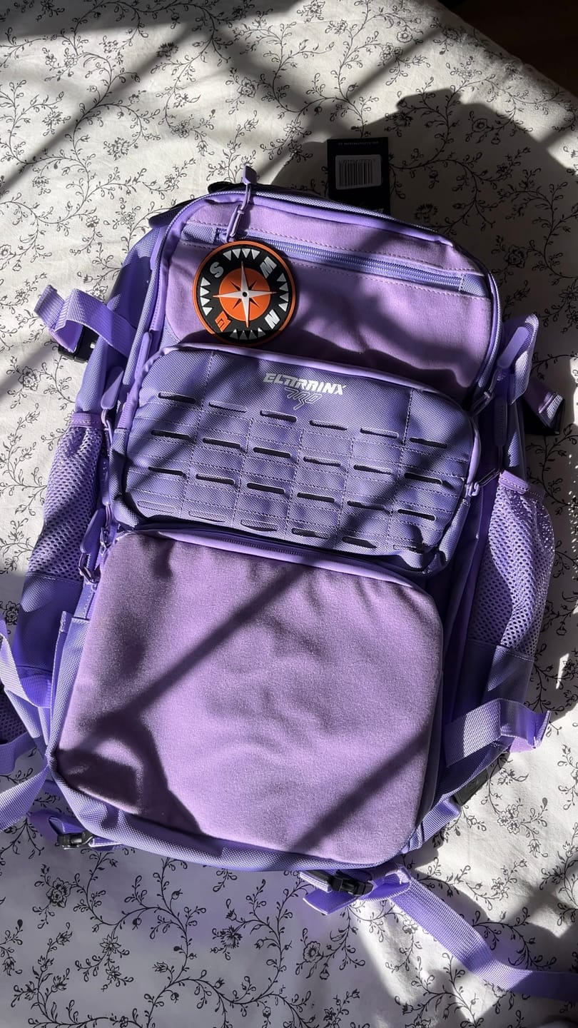 Customer photo review of Mochila Pro Series 45L Lavanda