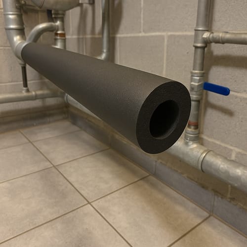 Customer photo review of Pipe Insulation Foam Class O Black 93mm Dia 19mm Wall
