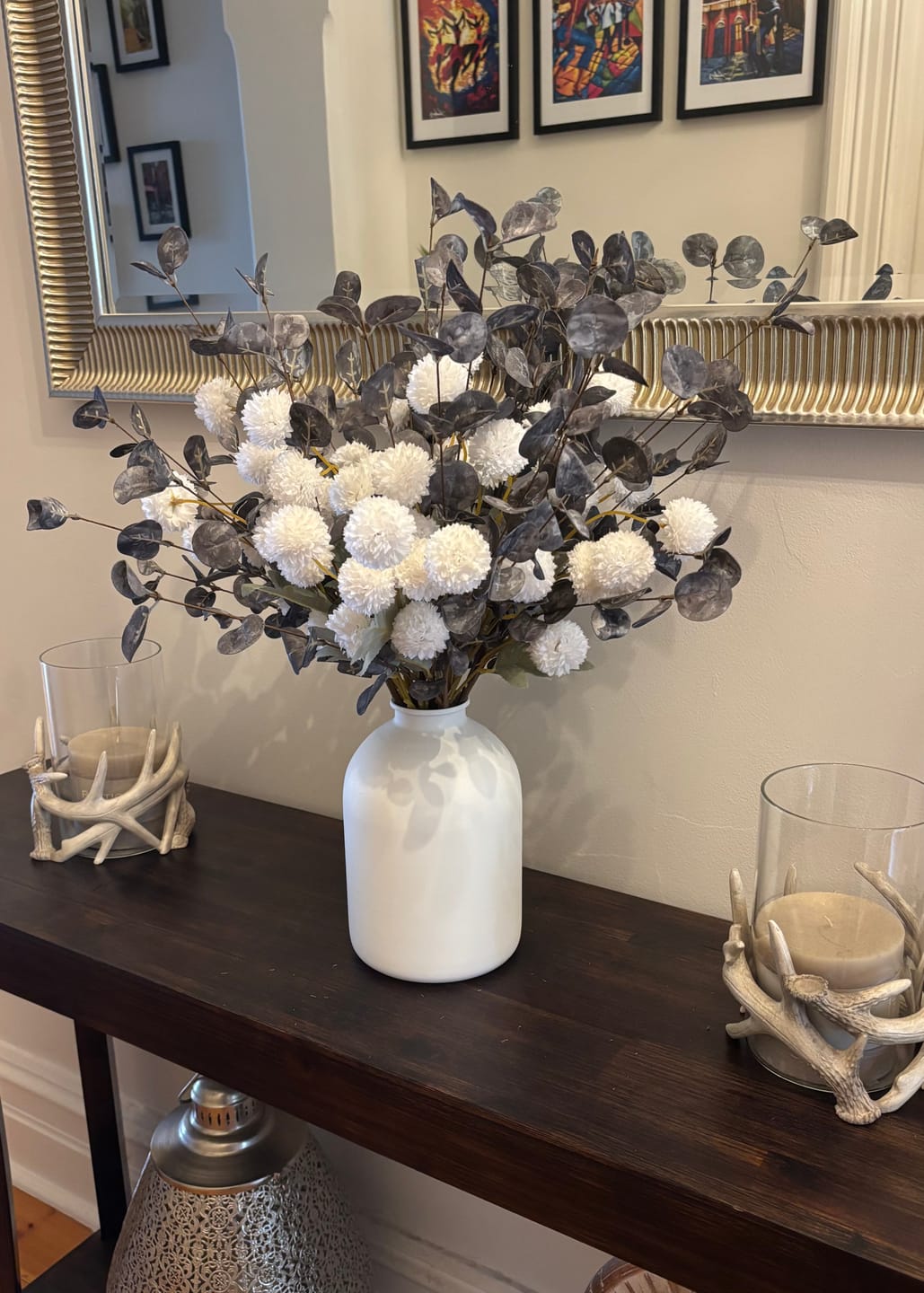 Customer photo review of Faux Arrangement - White & Green