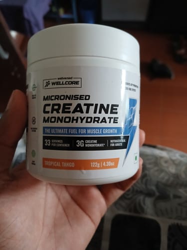 Customer photo review of Wellcore - Pure Micronised Creatine Monohydrate (122g, 33 Servings) Tropical Tango
