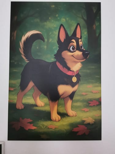 Customer photo review of Haustier Cartoon - Individuelle Leinwand