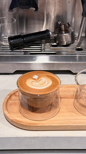 Customer photo review of FLUR Latte Glasses