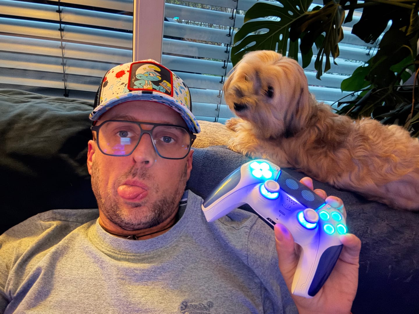 Customer photo review of OVERLORD X Smurfs: Papa Smurf Trucker Cap
