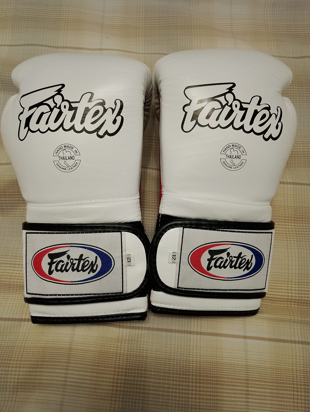 Customer photo review of Fairtex BGV9 Blue-Yellow Mexican Style Boxing Gloves
