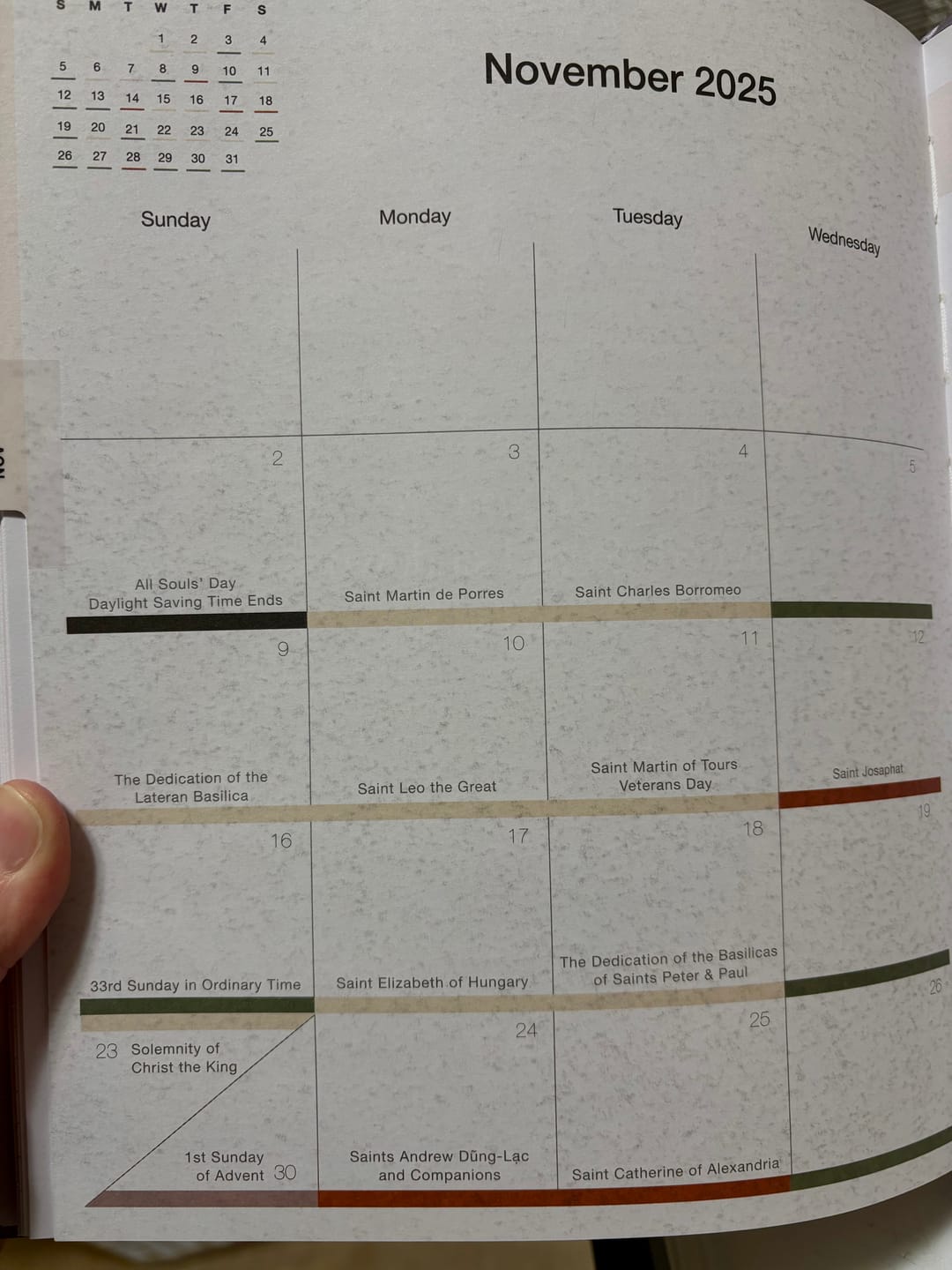 Customer photo review of 2026 Calendar Year Catholic Liturgical Planner // Big Layout