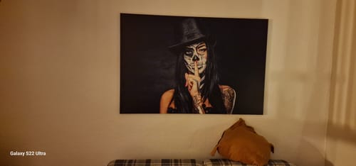 Customer photo review of Leinwandbild Tattoo La Catrina Querformat