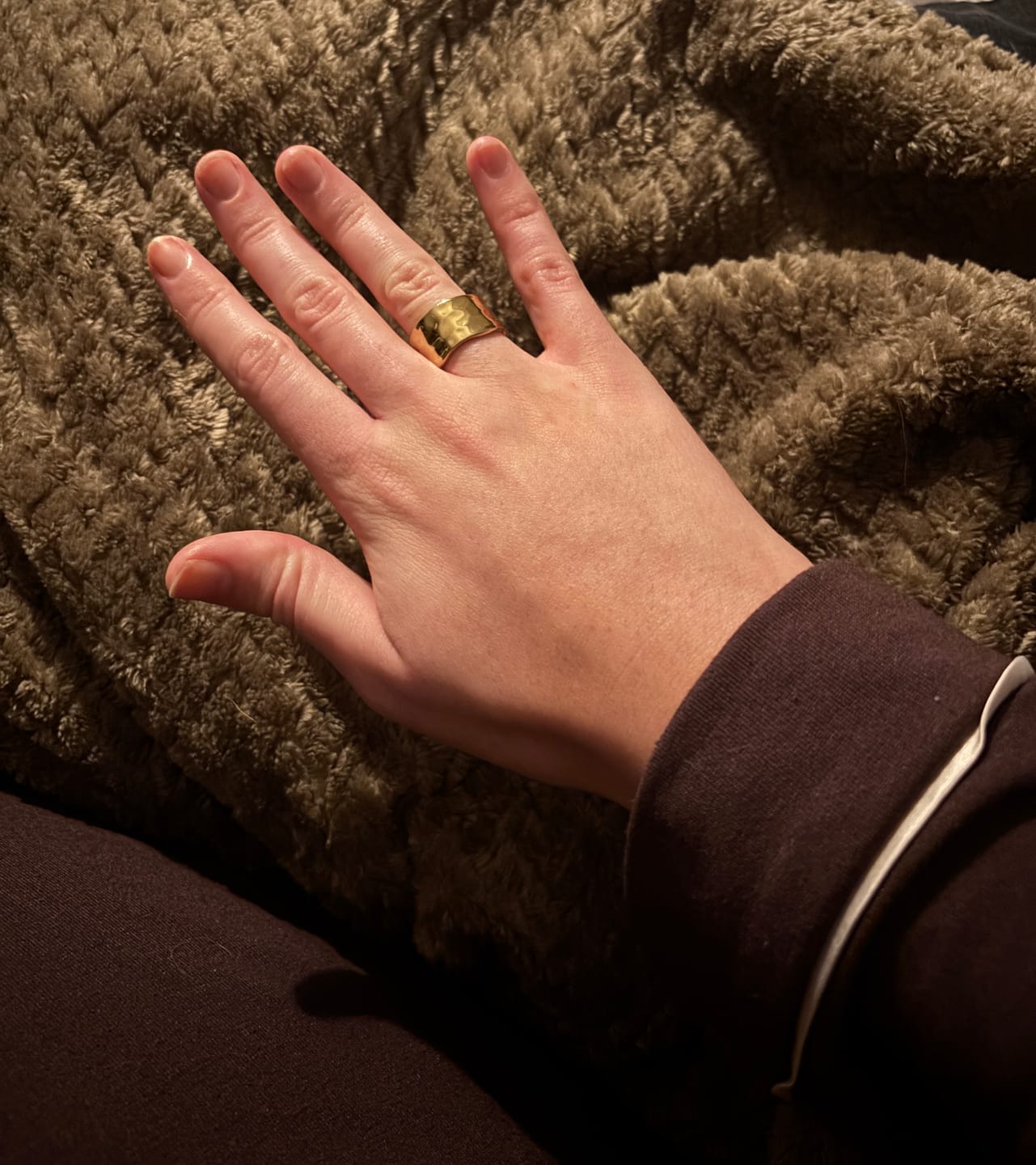 Customer photo review of Textured Band Ring