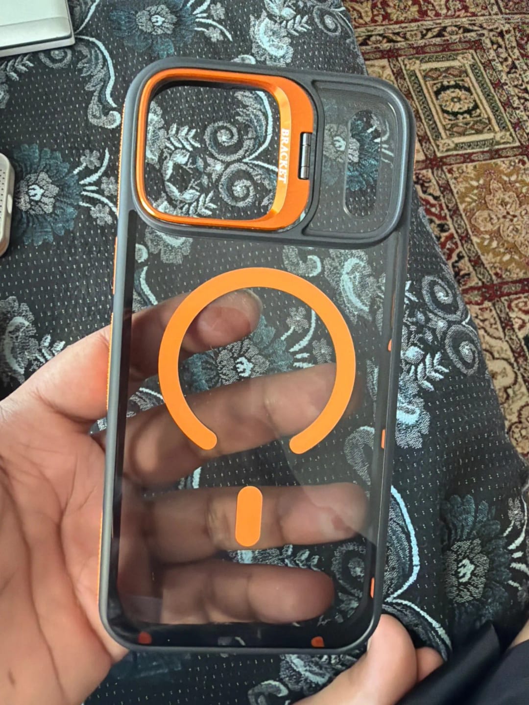 Customer photo review of LuxuryKase Matte Magnetic Cover Transparent Magsafe Kickstand Stand Phone Case For iPhone & Samsung Series