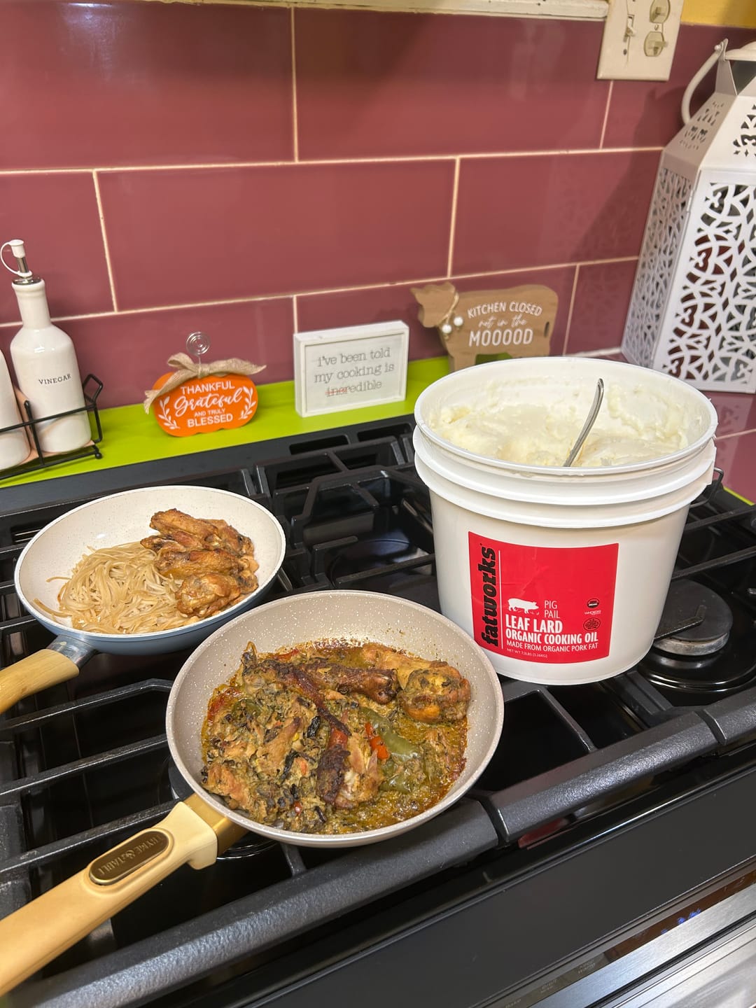 Customer photo review of Organic Leaf Lard Pig Pail-1 GALLON NEW