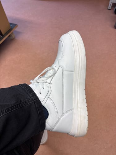 Customer photo review of ELEVATESHOES WHITE CASUAL