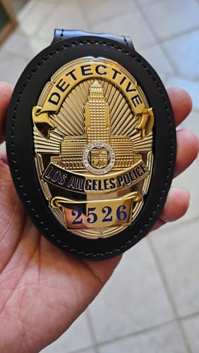 Customer photo review of LAPD Los Angeles Police Detective Badge Solid Copper Replica Movie Props With Number 2526