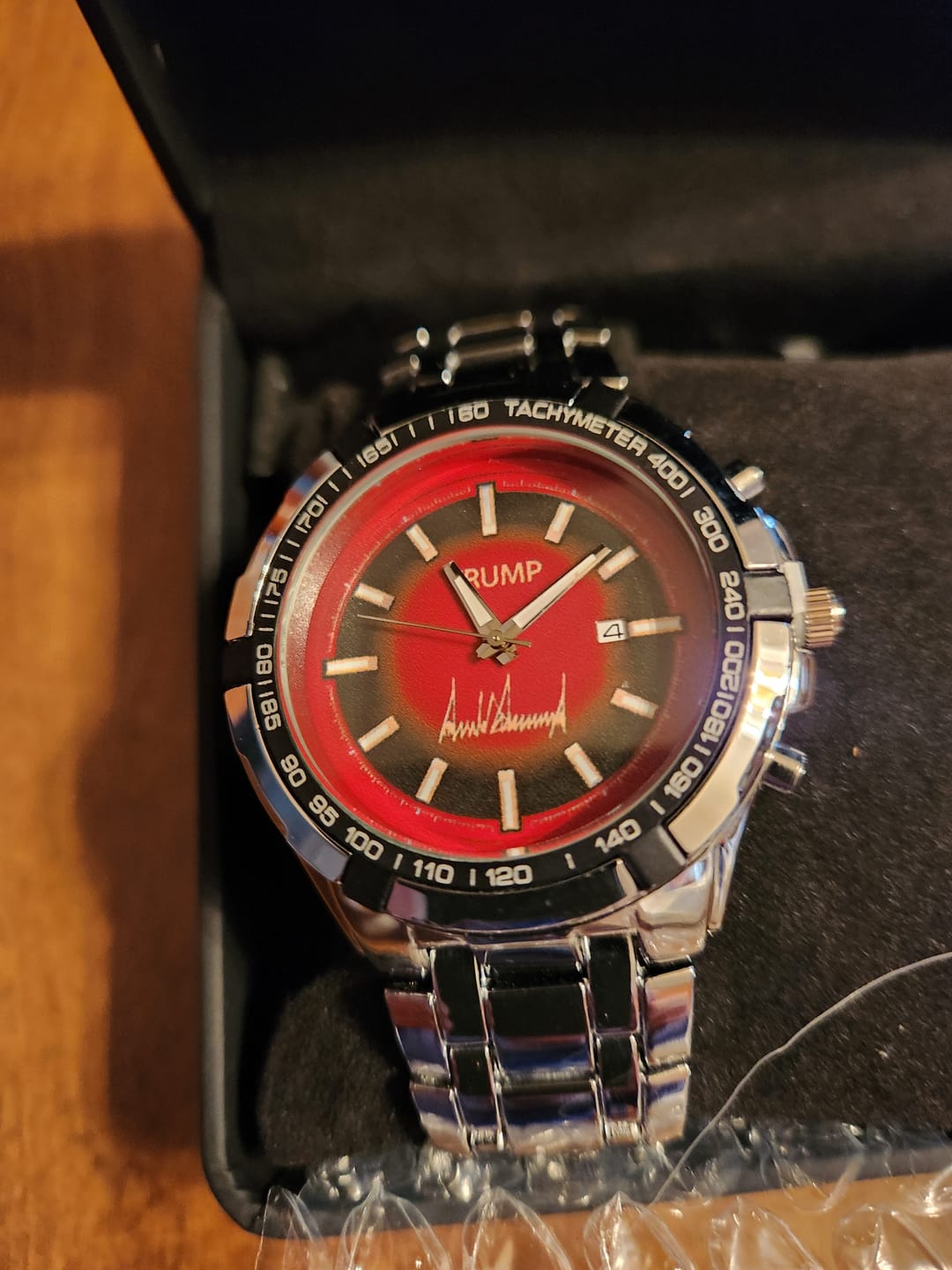 Customer photo review of TRUMP Watch 2025 Luxury – Deep Inferno Red Dial – Watch for Men