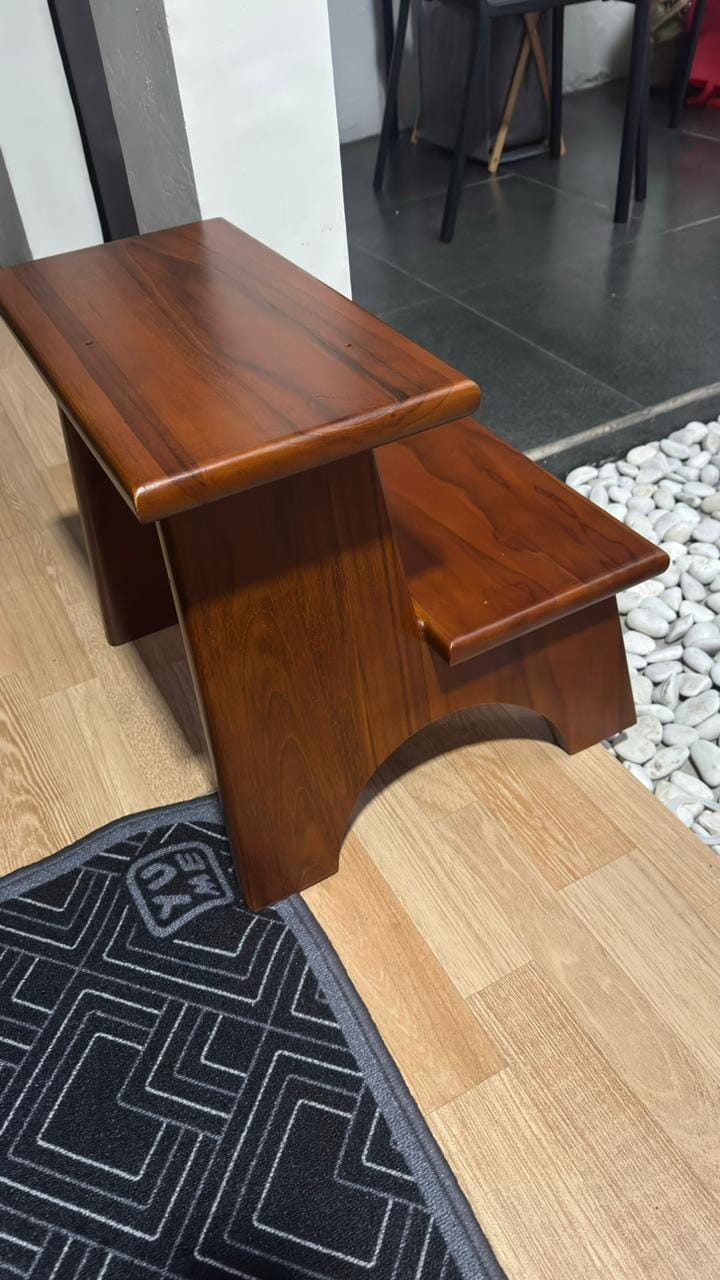 Customer photo review of Teak Wood 2-Step Stool
