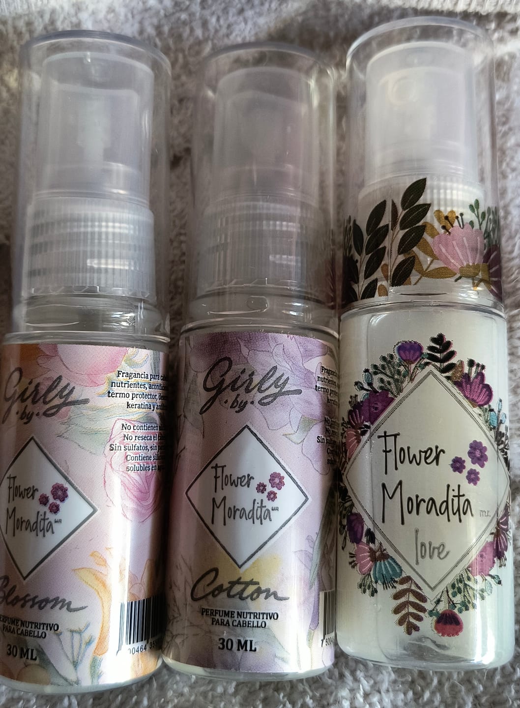 Customer photo review of Kit 3 Perfumes para cabello + Travel Size Gratis
