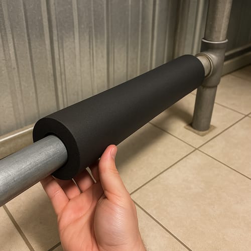 Customer photo review of Pipe Insulation Foam Class O Black 67mm x 19mm Wall – 2m