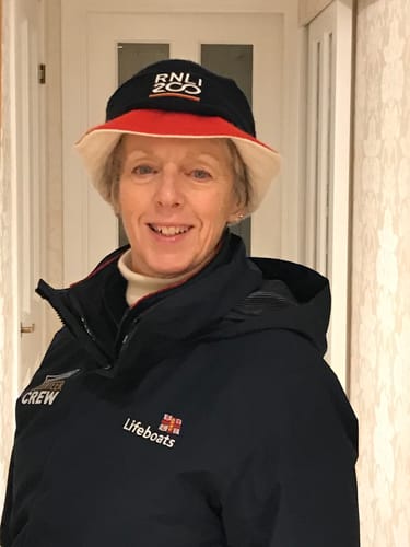 Customer photo review of Berry Red and Ivory Reversible Cashmere Bucket Hat Small