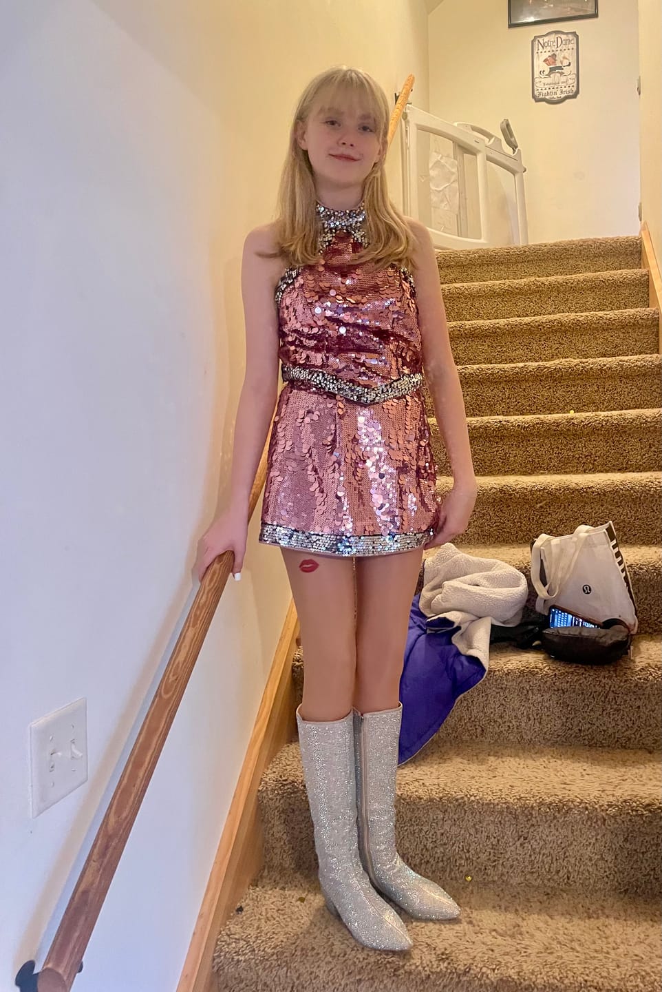 Customer photo review of Ultra Shimmery Footed Tight