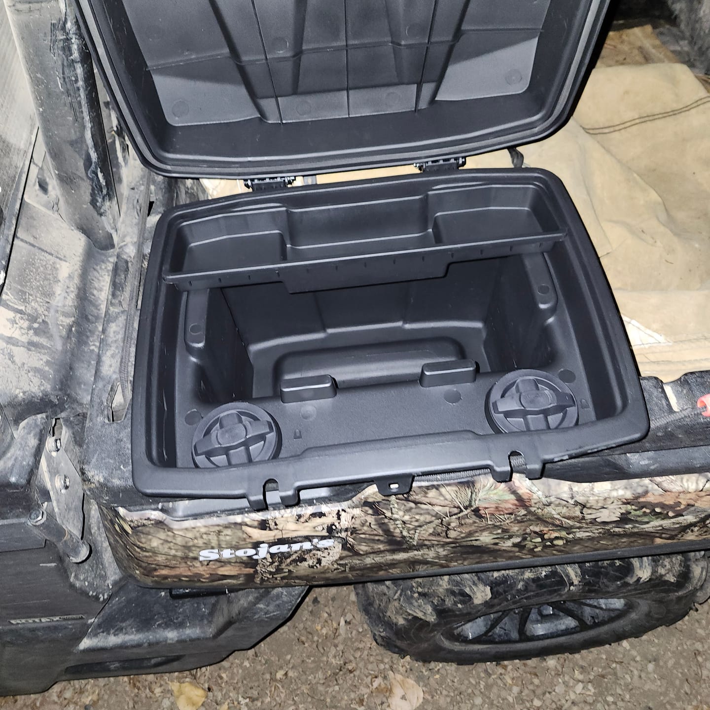 Customer photo review of Removable Cargo Storage Box for Can Am Defender