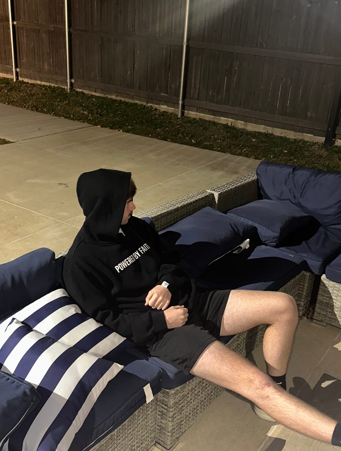 Customer photo review of Powered By Faith Hoodie
