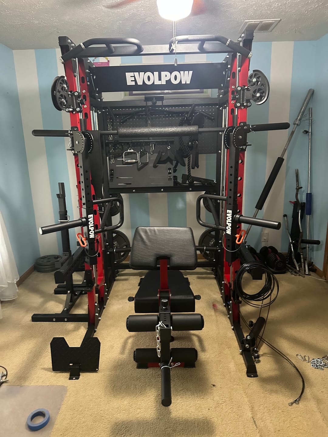 Customer photo review of EVOLPOW M2B Brute All-In-One Smith Machine Home Gym