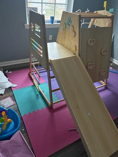 Customer photo review of Avenlur Cherry 5-in-1 Wooden Indoor Climber – Montessori Play Gym for Toddlers & Kids