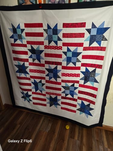 Customer photo review of Red, White, and Cute  Precut Sew-Ready Quilt Kit (Backing included!)