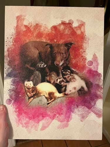 Customer photo review of Personalized Pet portrait