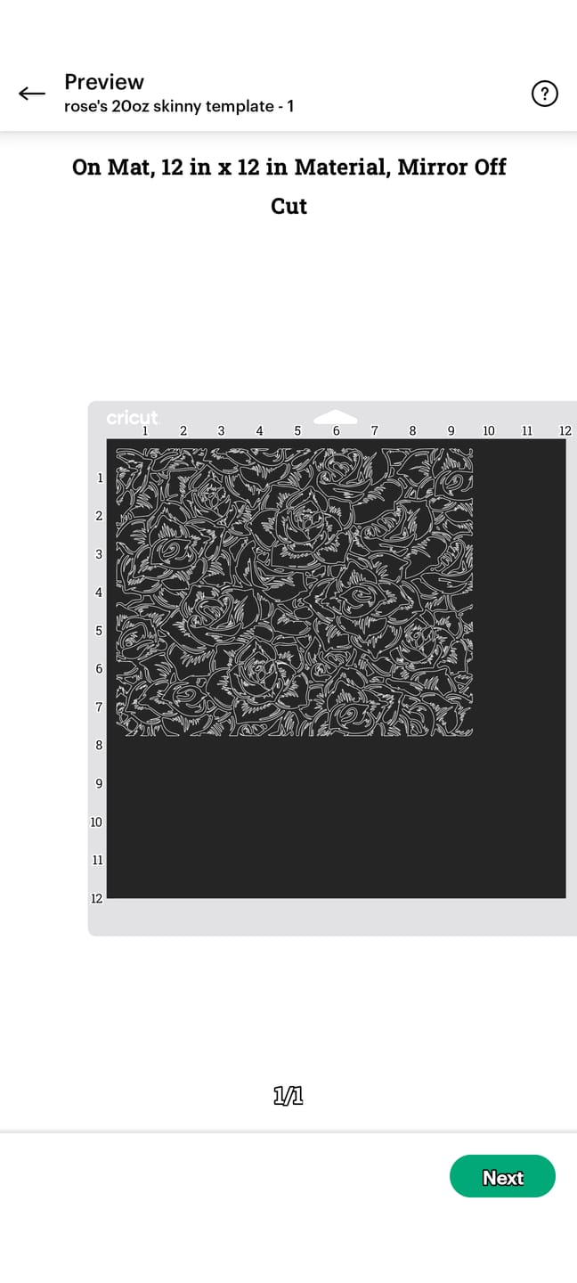 Customer photo review of Roses Tumbler Template