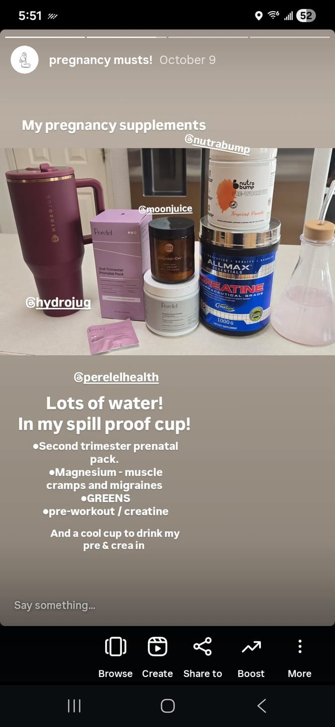 Customer photo review of Pregnancy & Nursing Natural Pre Workout Tropical Punch