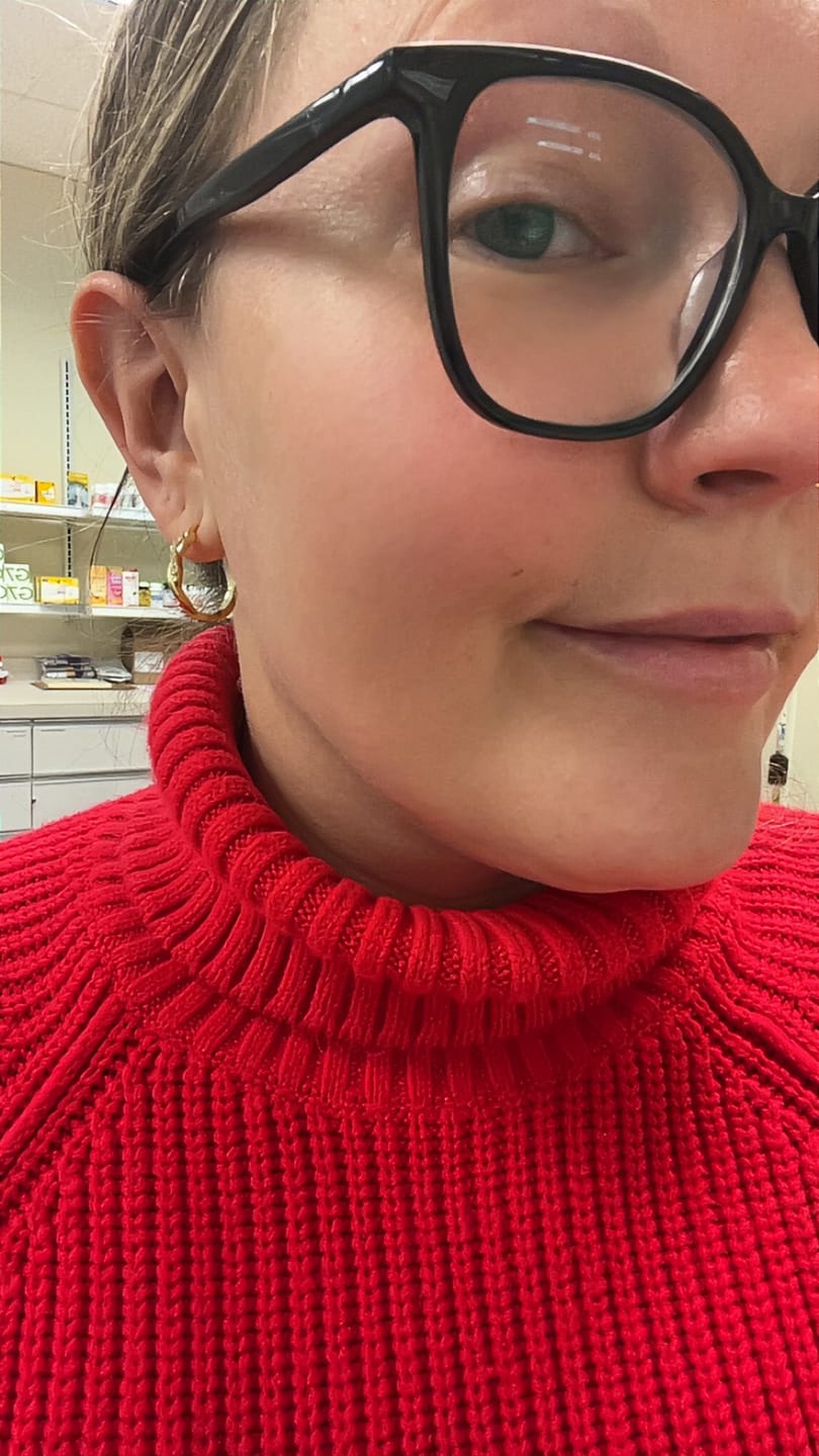 Customer photo review of Lauren 18k White Gold Plated 22mm Twisted Hoop Earrings with Swarovski Crystals