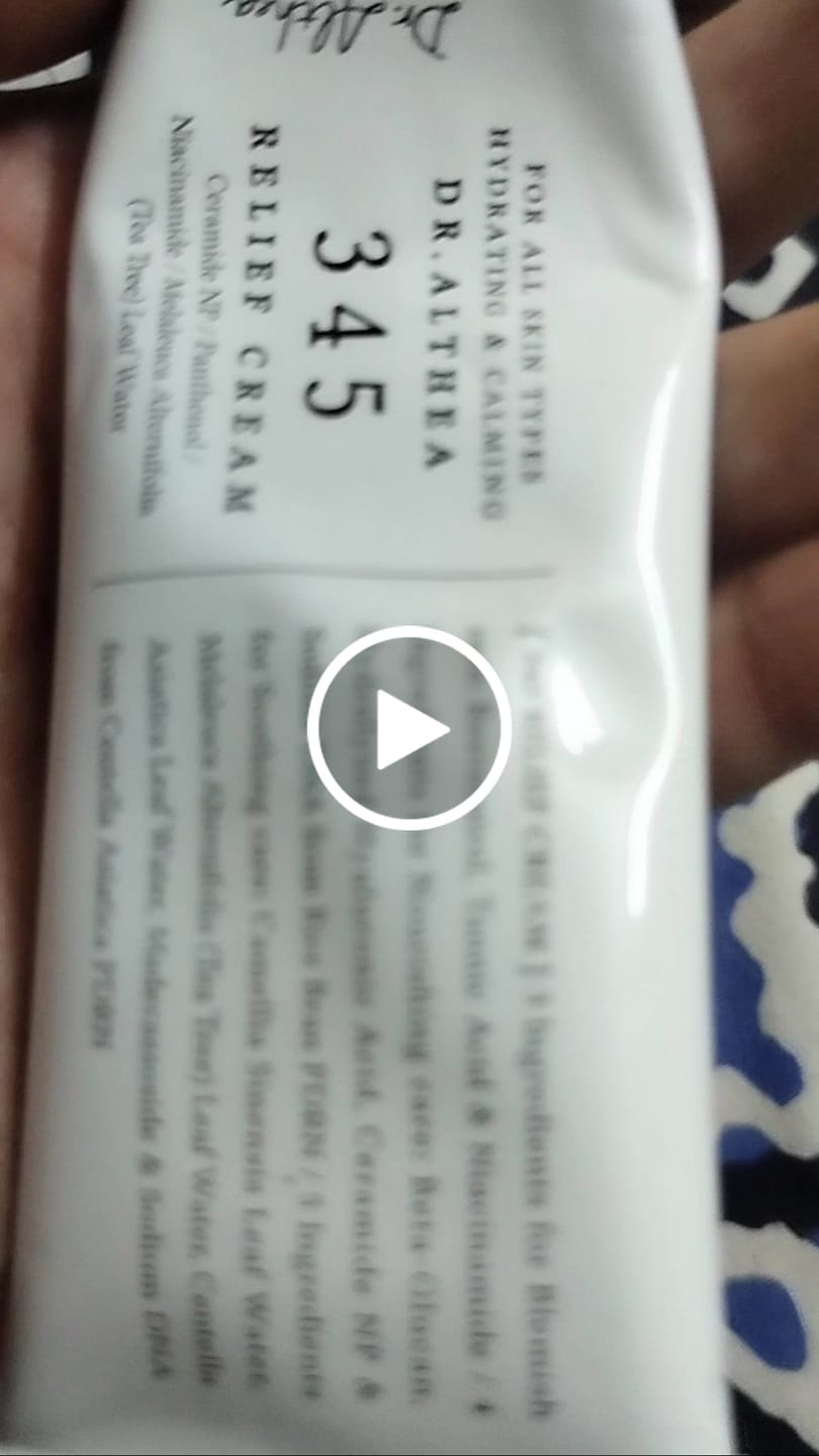 Customer video review of Dr. Althea 345NA Relief Cream 50ml