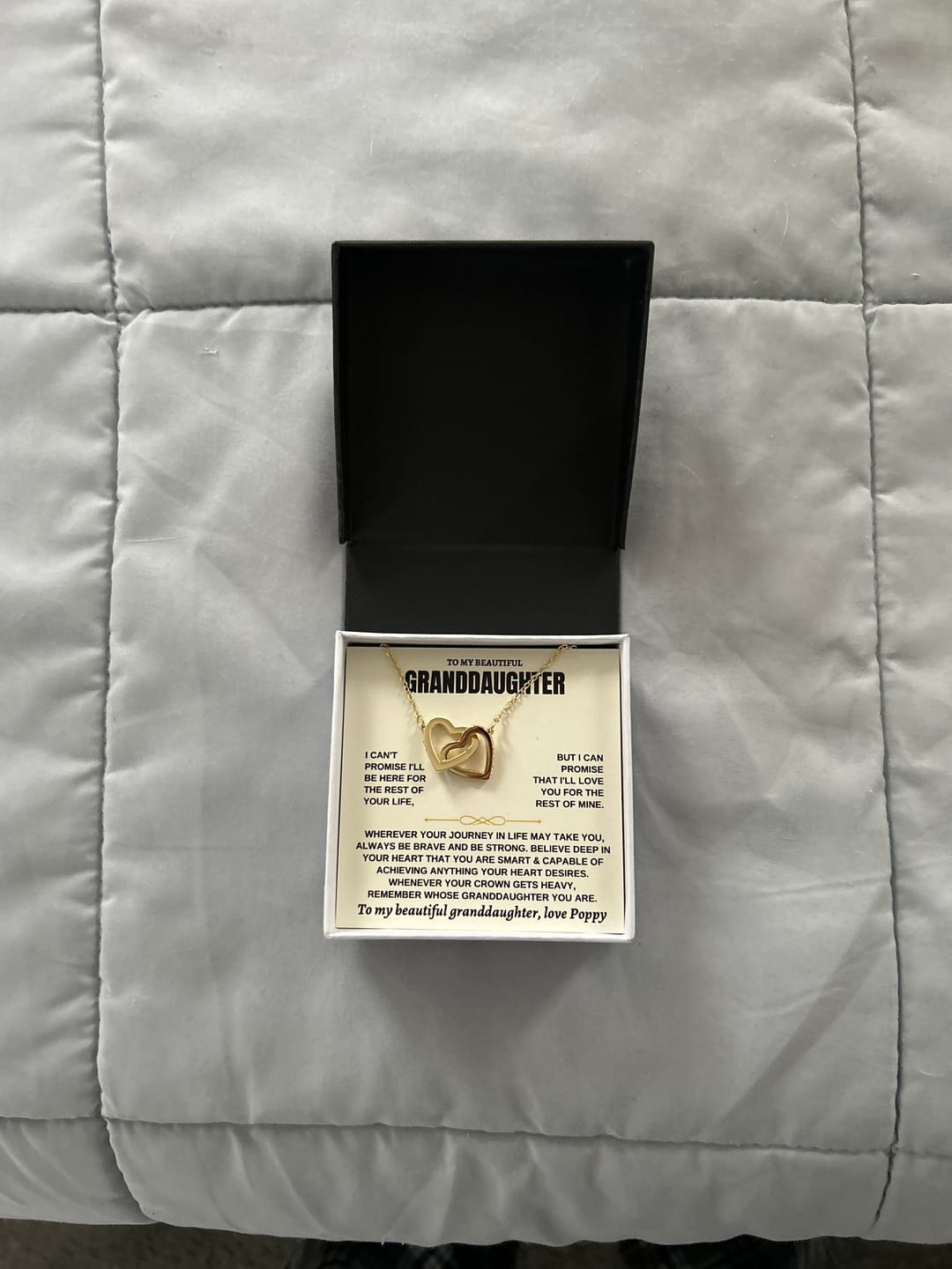 Customer photo review of To My Granddaughter - Forever Linked Hearts - Gift Set - SS117