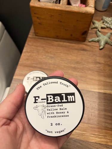 Customer photo review of F-Balm - Premium Anti-aging Tallow Balm - 2 oz.