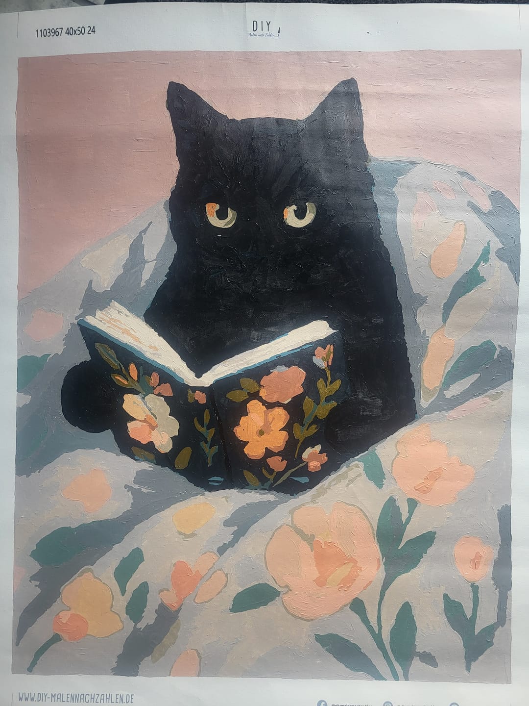 Customer photo review of Malen nach Zahlen - Lesende Katze
