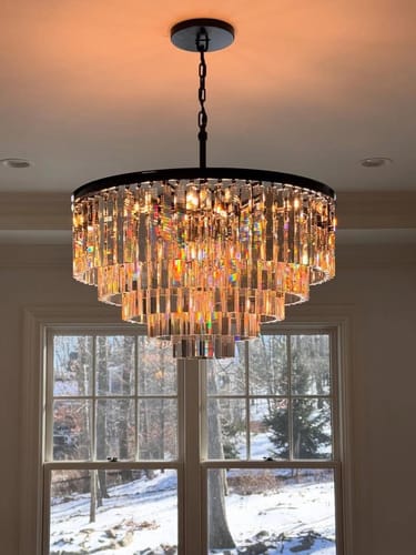 Customer photo review of Pukinos Round Chandelier