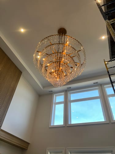 Customer photo review of Marinette Tiered Round Chandelier