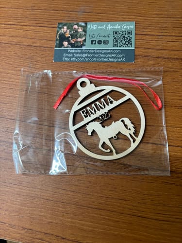 Customer photo review of Personalized Christmas Ornaments