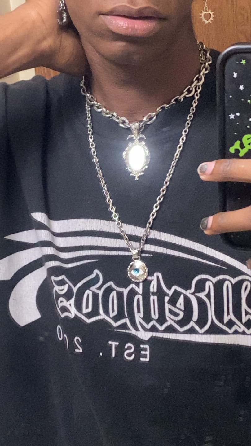Customer photo review of EVIL EYE PENDANT