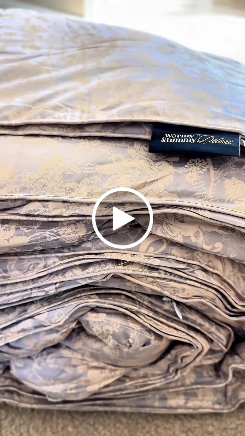 Customer video review of Deluxe Silk Goose Down Comforter