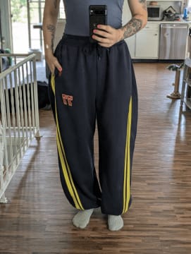 Customer photo review of Aelfric Eden Stripe Baggy Barrel Sweatpants