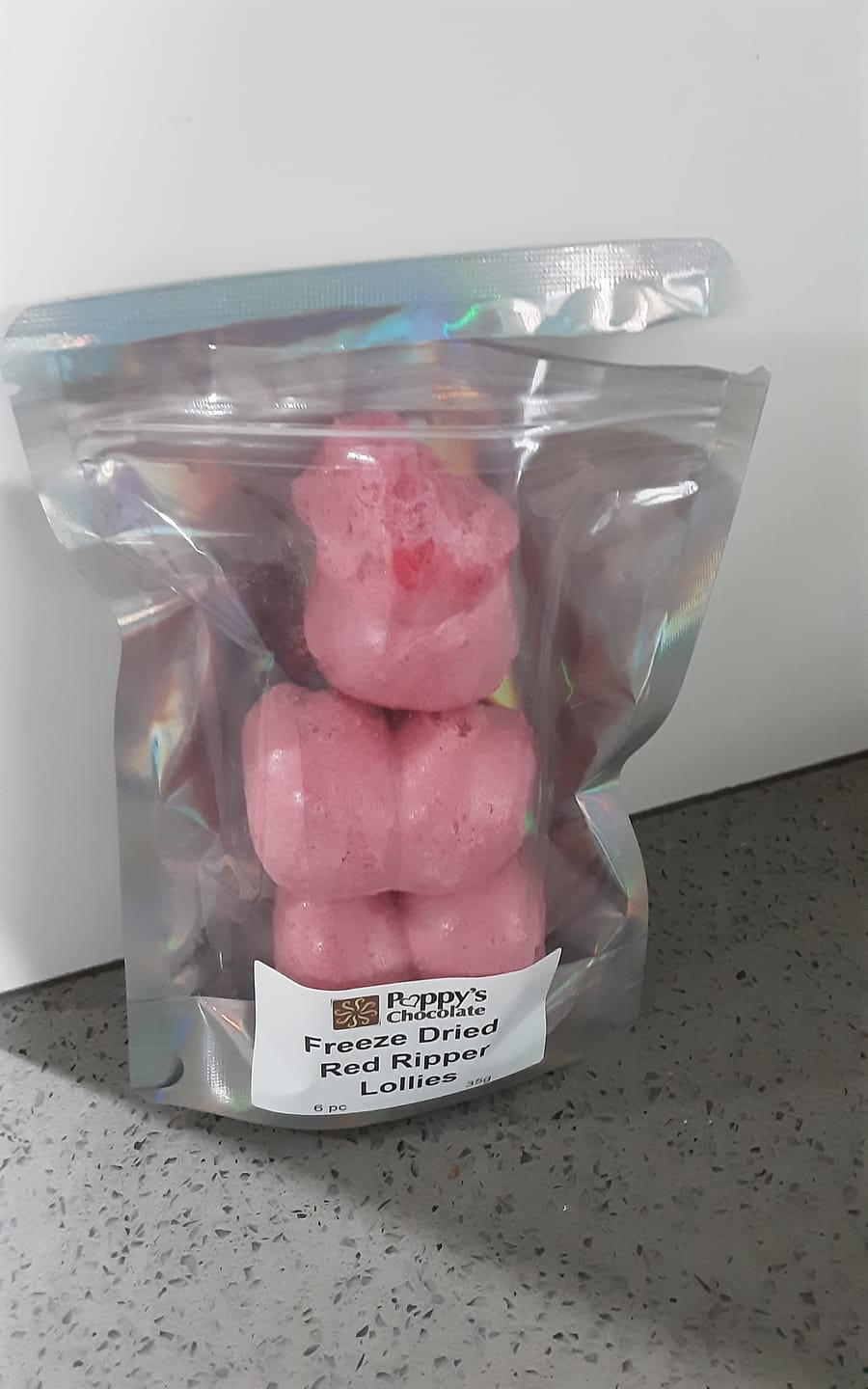 Customer photo review of Freeze Dried Red Ripper Lollies