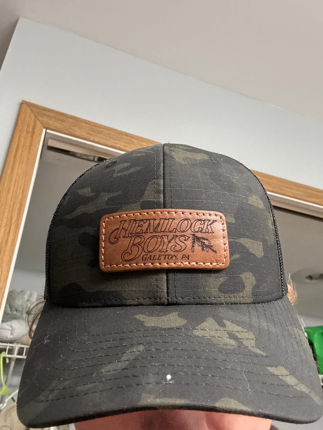 Customer photo review of Richardson 862 Camo Custom Leather Patch Hat