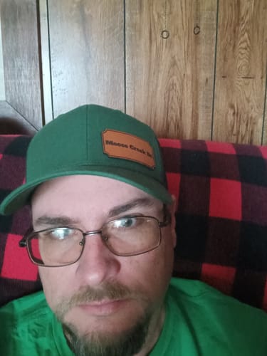 Customer photo review of Premium Custom Leather Patch Hats (Wholesale)