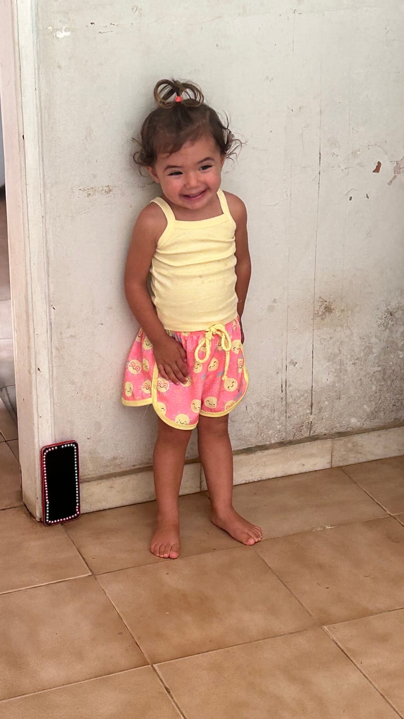 Customer photo review of Shorts em Nylon Ergonomic 83320 Kukiê Infantil Menina
