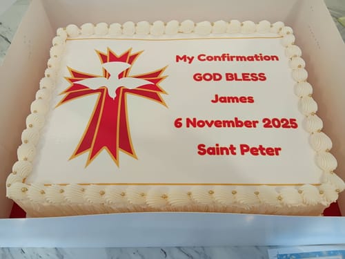 Customer photo review of A3 Rectangle Custom Edible Icing Image