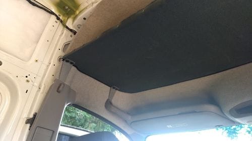Customer photo review of Sprinter Van Headliner Shelf - DIY Kit | vancillary