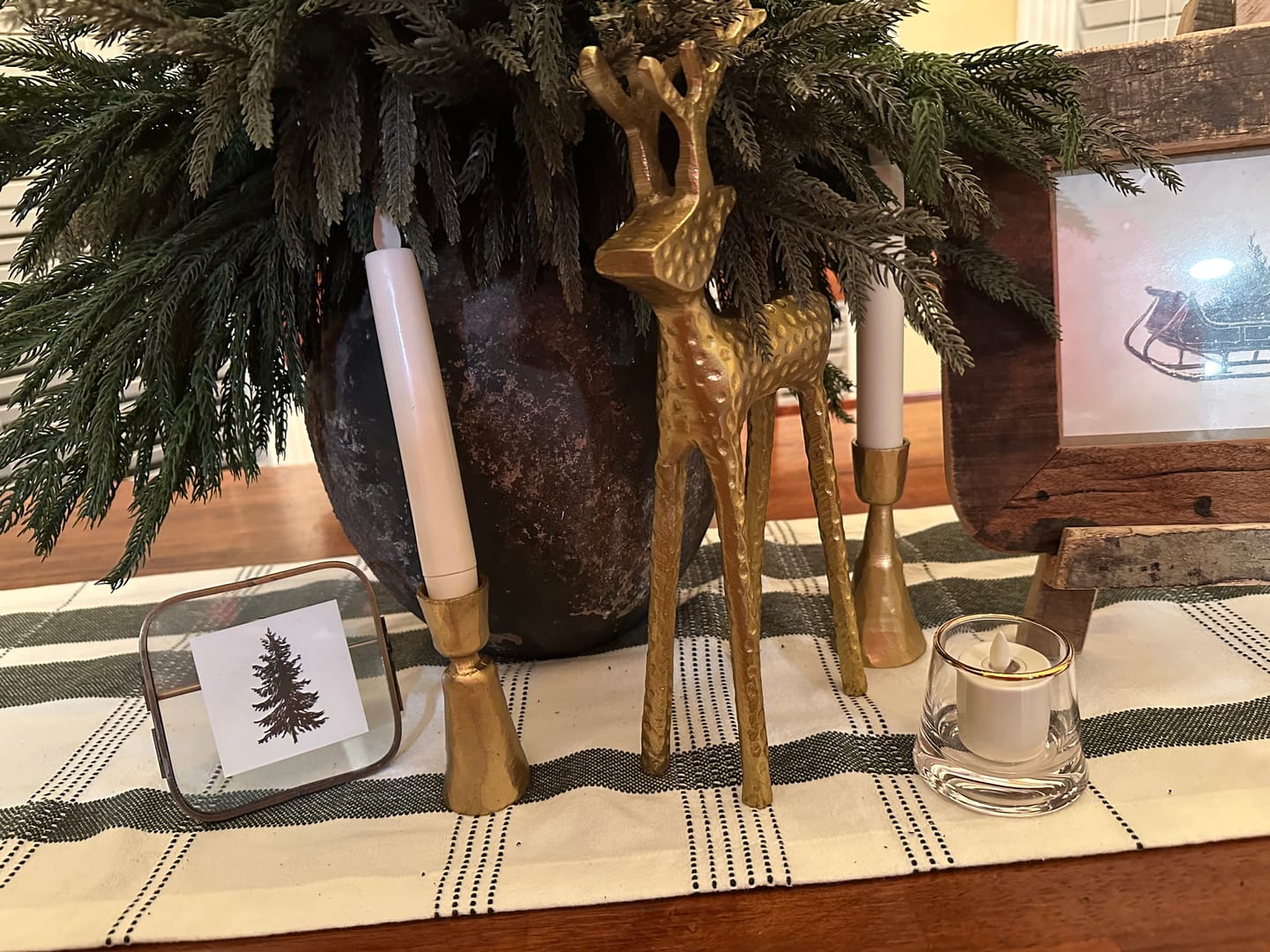 Customer photo review of Gold Taper Candle Holder | Set of 2