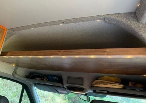 Customer photo review of Sprinter Van Headliner Shelf - DIY Kit | vancillary