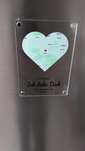 Kundenbewertung mit Foto zu "Unser Ereignis" - Acryl Magnet