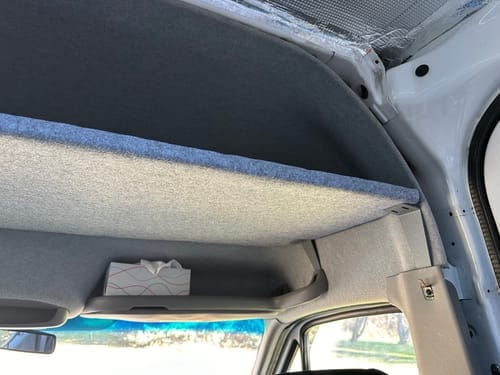 Customer photo review of Sprinter Van Headliner Shelf - DIY Kit | vancillary